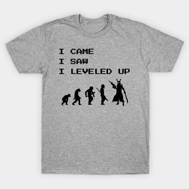 I Came I Saw I Leveled Up Gamer Video Games Fan T-Shirt by atomguy